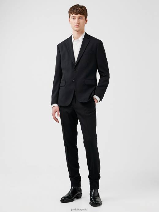 Men J.Lindeberg Black Hopper Active Hopsack Blazer Clothing 8R621233