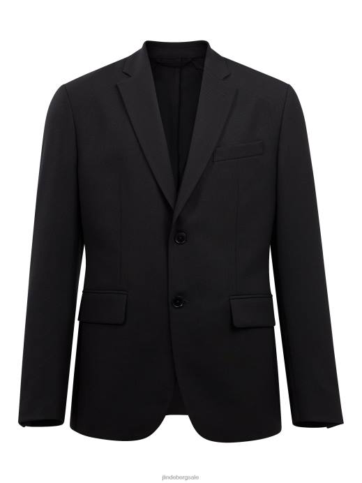 Men J.Lindeberg Black Hopper Active Hopsack Blazer Clothing 8R621233