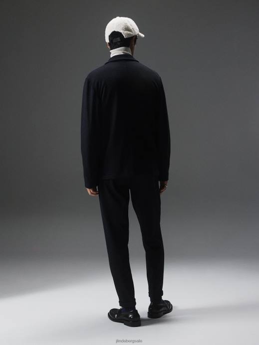 Men J.Lindeberg Black Jack Jersey Structure Blazer Clothing 8R622548