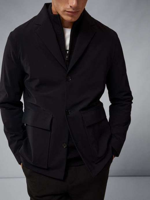 Men J.Lindeberg Black Jack Stretch Blazer Clothing 8R622553