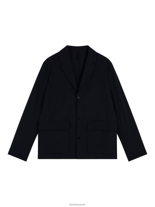 Men J.Lindeberg Black Jack Stretch Blazer Clothing 8R622553