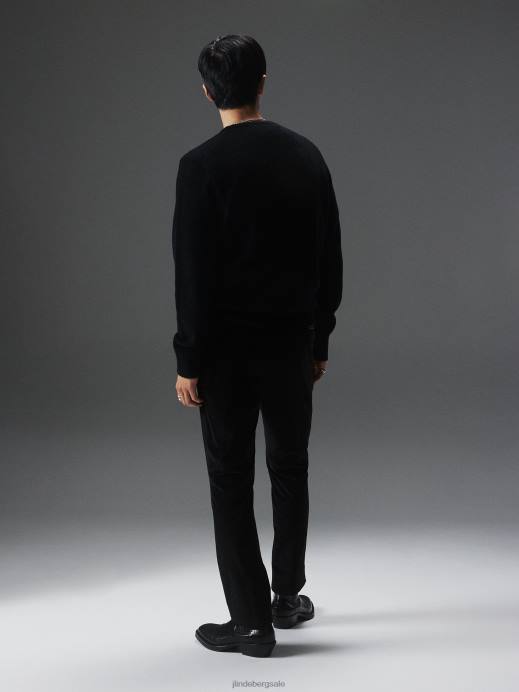 Men J.Lindeberg Black Liam Velvet Pants Clothing 8R622546