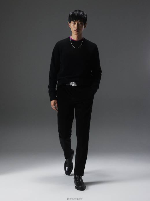 Men J.Lindeberg Black Liam Velvet Pants Clothing 8R622546