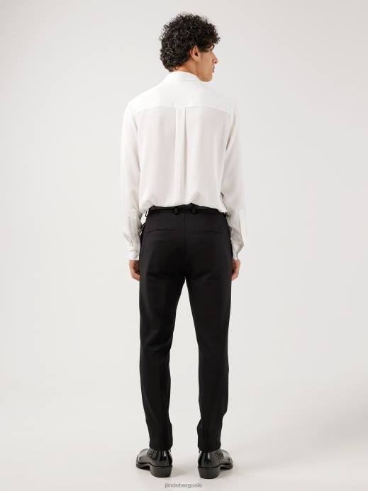 Men J.Lindeberg Black Sasha Jersey Twill Pants Clothing 8R622566
