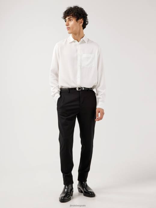 Men J.Lindeberg Black Sasha Jersey Twill Pants Clothing 8R622566