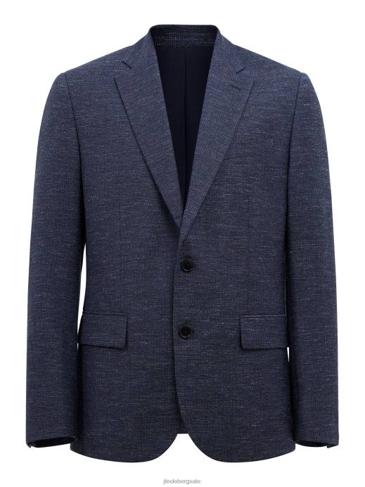 Men J.Lindeberg Blue Indigo Elton Two-Tone Blazer Clothing 8R622563