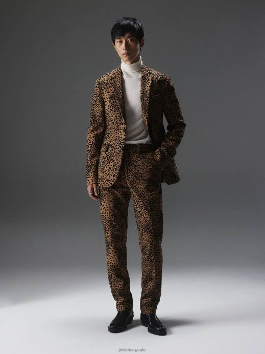 Men J.Lindeberg Chipmunk Elton Flock Leopard Blazer Clothing 8R622547
