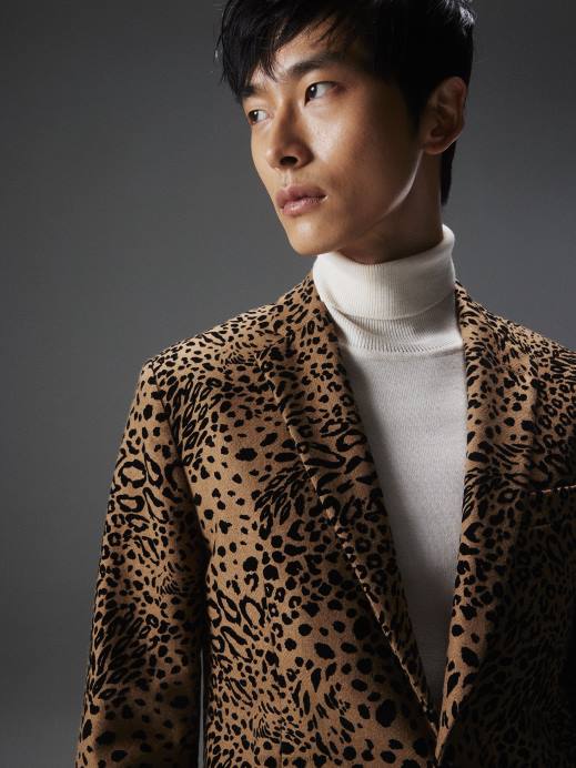 Men J.Lindeberg Chipmunk Elton Flock Leopard Blazer Clothing 8R622547