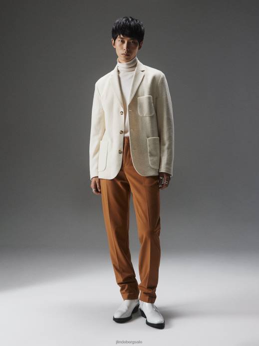 Men J.Lindeberg Cloud White Carlton Cardigan Blazer Clothing 8R622550