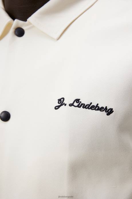 Men J.Lindeberg Cloud White Varez Bomber Clothing 8R621205