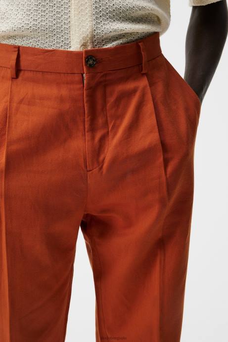 Men J.Lindeberg Minimal Haij Cotton Linen Pants Clothing 8R621204