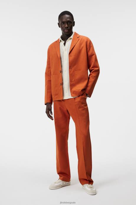 Men J.Lindeberg Minimal Jack Cotton Linen Blazer Clothing 8R621206