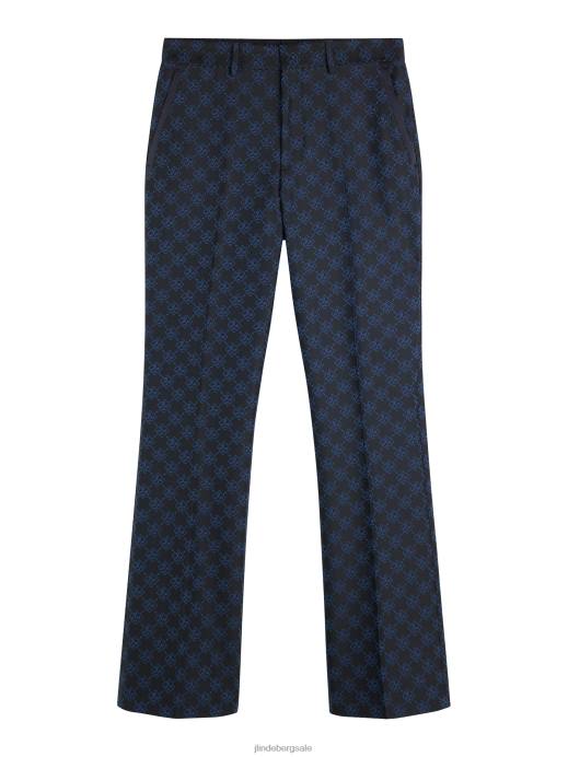 Men J.Lindeberg Navy Gomor Jacquard Pants Clothing 8R621223