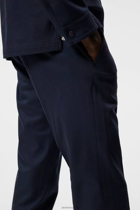 Men J.Lindeberg Navy Grant Cotton Stretch Pants Clothing 8R621213