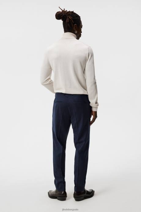 Men J.Lindeberg Navy Grant Flannel Pants Clothing 8R621202