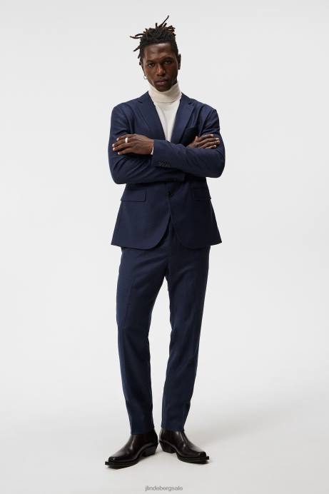 Men J.Lindeberg Navy Grant Flannel Pants Clothing 8R621202