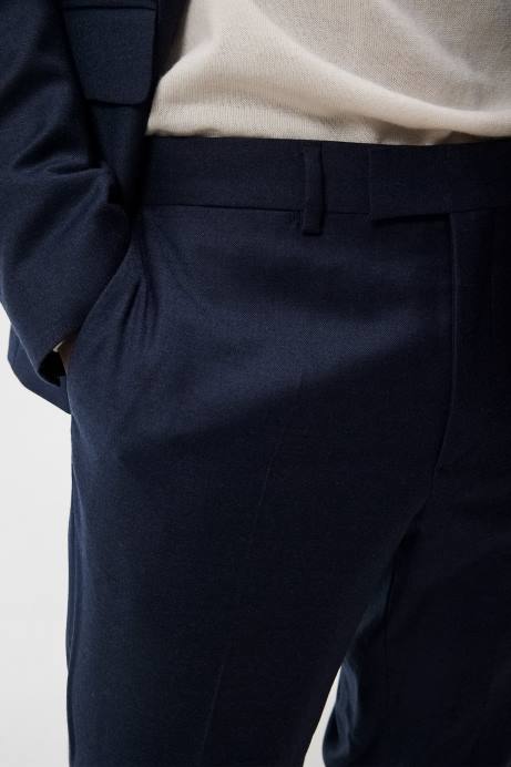 Men J.Lindeberg Navy Grant Flannel Pants Clothing 8R621202