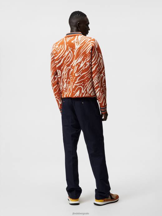 Men J.Lindeberg Navy Haij Cotton Linen Pants Clothing 8R621222