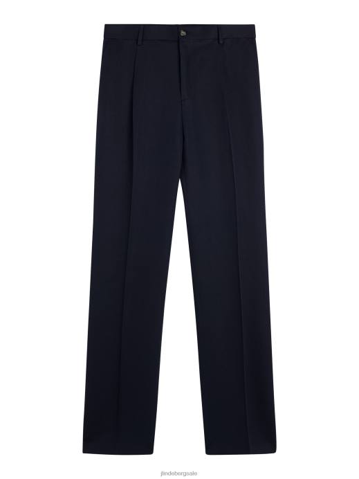 Men J.Lindeberg Navy Haij Cotton Linen Pants Clothing 8R621222