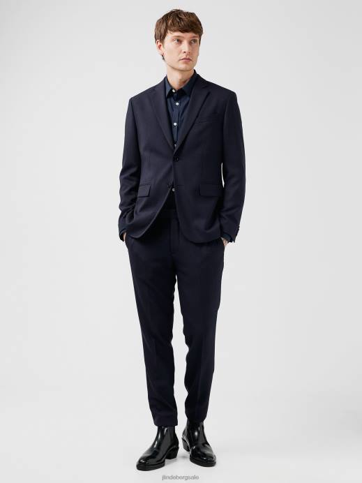 Men J.Lindeberg Navy Hopper Active Hopsack Blazer Clothing 8R621232