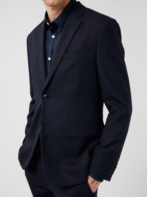 Men J.Lindeberg Navy Hopper Active Hopsack Blazer Clothing 8R621232