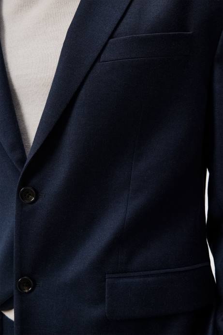 Men J.Lindeberg Navy Hopper Flannel Blazer Clothing 8R621203