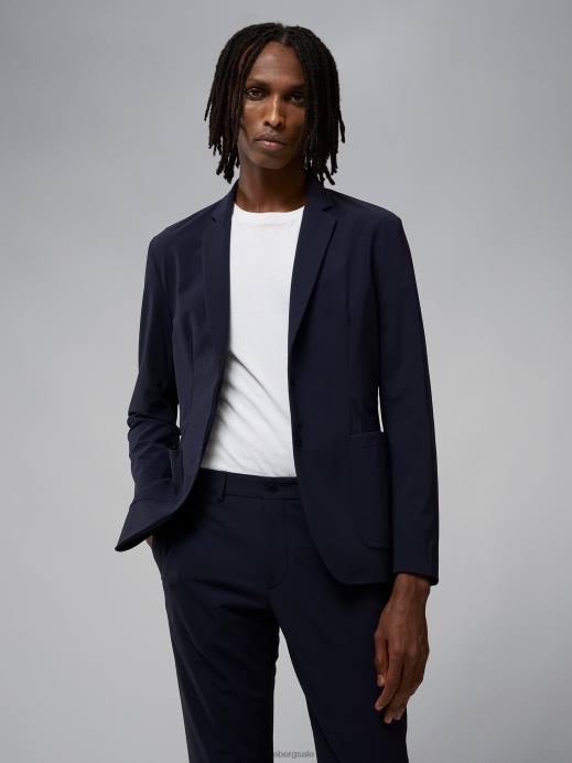 Men J.Lindeberg Navy Hopper Stretch Blazer Clothing 8R622558