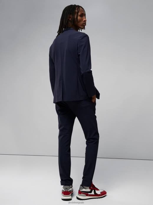 Men J.Lindeberg Navy Hopper Stretch Blazer Clothing 8R622558