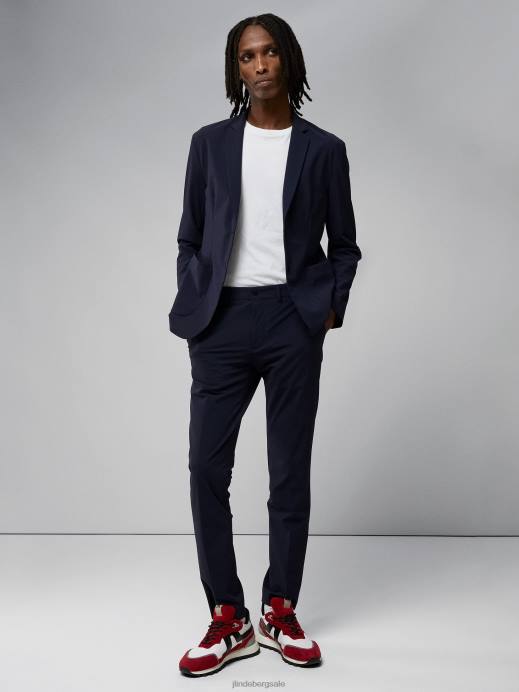 Men J.Lindeberg Navy Hopper Stretch Blazer Clothing 8R622558