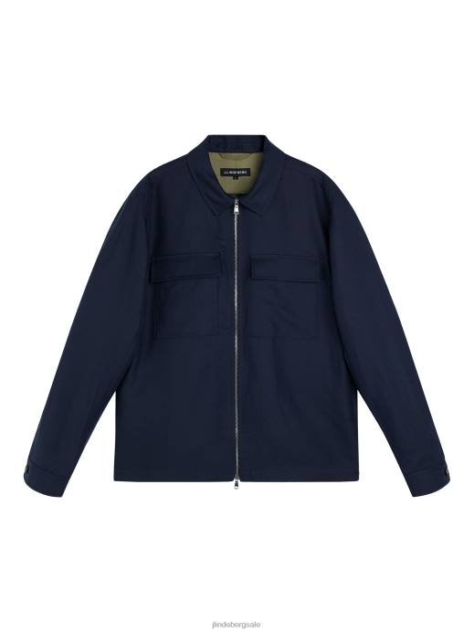 Men J.Lindeberg Navy Jackson Tencel Linen Jacket Clothing 8R621209