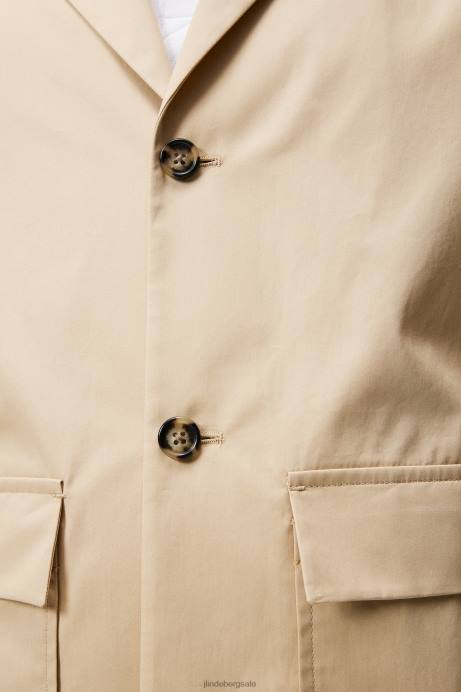 Men J.Lindeberg Safari Beige Jack Light Cotton Blazer Clothing 8R621211