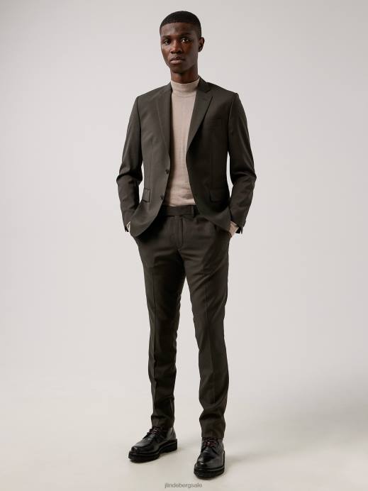 Men J.Lindeberg Seaweed Green Hopper Comfort Wool Blazer Clothing 8R622573