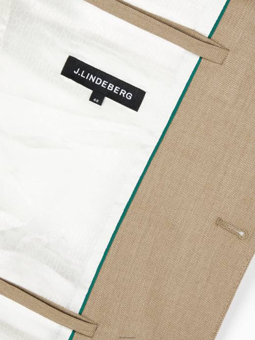 Men J.Lindeberg Tiger Brown Hopper 3D Twill Blazer Clothing 8R622568