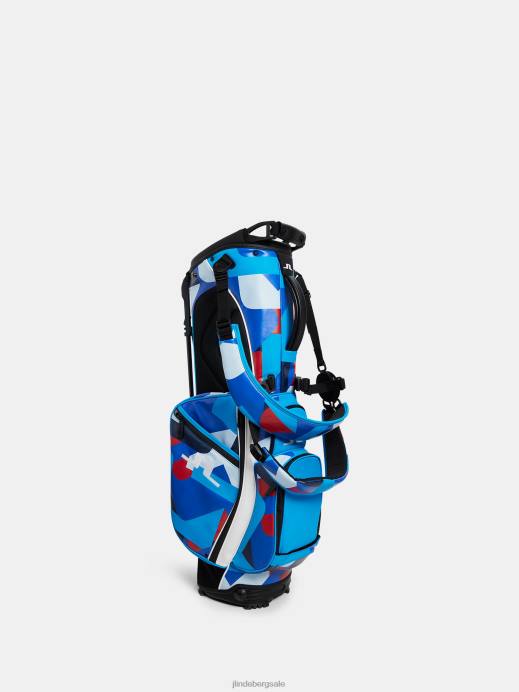 Men J.Lindeberg Brilliant Blue Big Bridge Player Stand Bag Print Accessory 8R62801