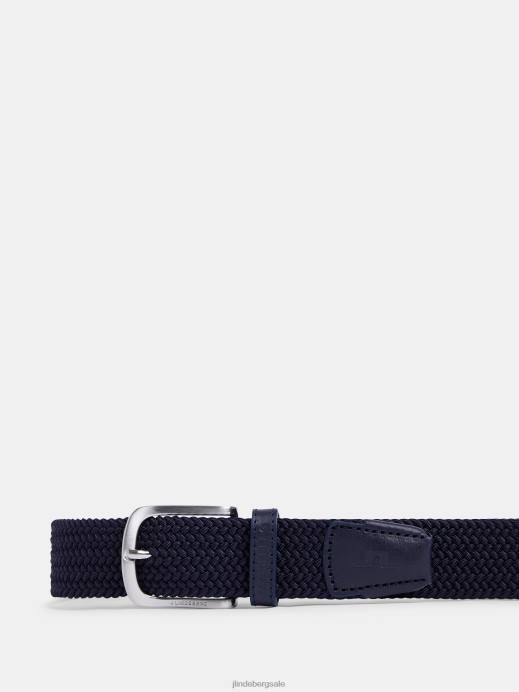 Men J.Lindeberg Navy Bernhard Elastic Belt Accessory 8R62853