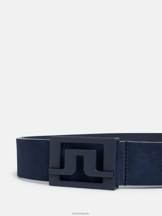 Men J.Lindeberg Navy Slater Leather Belt Accessory 8R62843