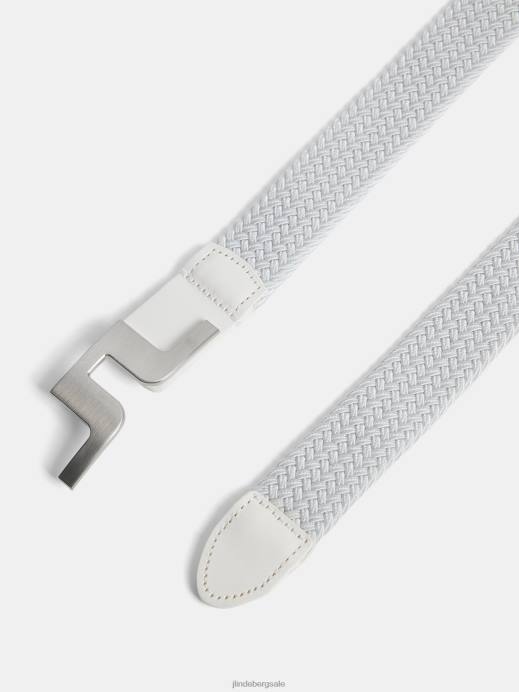 Men J.Lindeberg White Berry Elastic Belt Accessory 8R62764