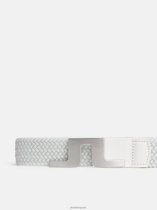 Men J.Lindeberg White Berry Elastic Belt Accessory 8R62764
