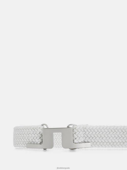 Men J.Lindeberg White Berry Elastic Belt Accessory 8R62849