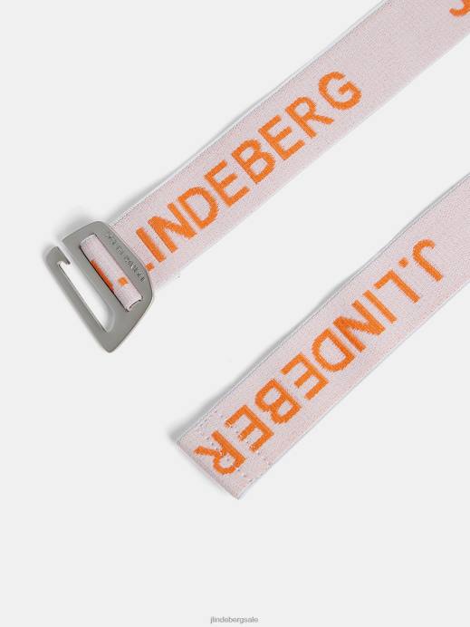 Men J.Lindeberg White Zane Elasic Belt Accessory 8R62759