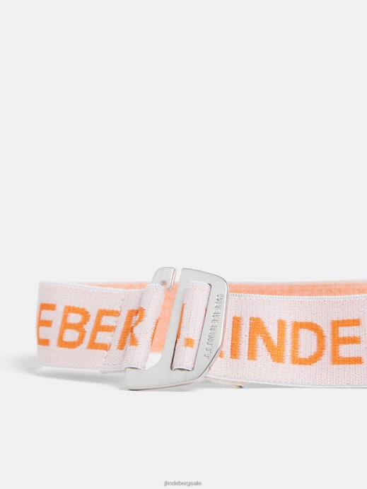 Men J.Lindeberg White Zane Elasic Belt Accessory 8R62759