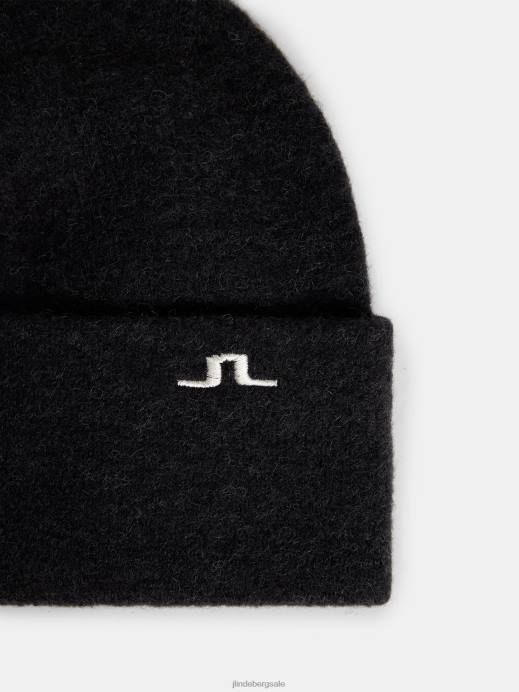 Men J.Lindeberg Black Kadie Alpaca Mix Beanie Accessory 8R62744