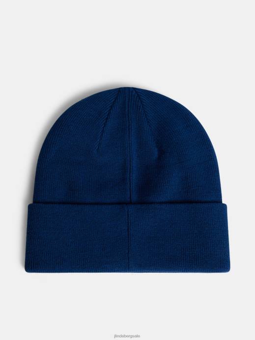 Men J.Lindeberg Estate Blue Cory Beanie Accessory 8R62740