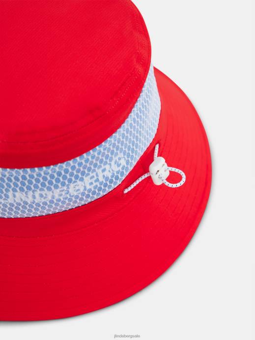 Men J.Lindeberg Fiery Red Denver Bucket Hat Accessory 8R62878