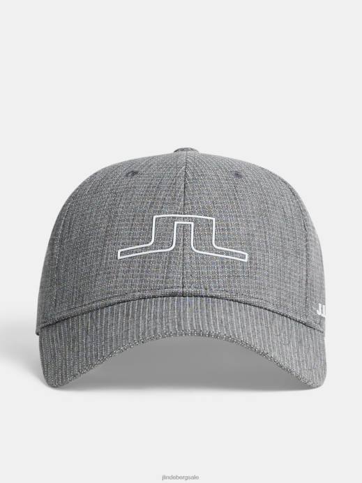 Men J.Lindeberg Grey Melange Caden Cap Accessory 8R62780