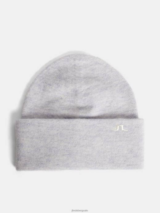 Men J.Lindeberg Light Grey Melange Kadie Alpaca Mix Beanie Accessory 8R62747