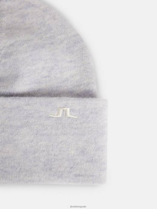 Men J.Lindeberg Light Grey Melange Kadie Alpaca Mix Beanie Accessory 8R62747