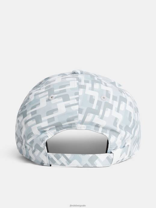 Men J.Lindeberg Micro Bridge Grey Jim Print Cap Accessory 8R62754