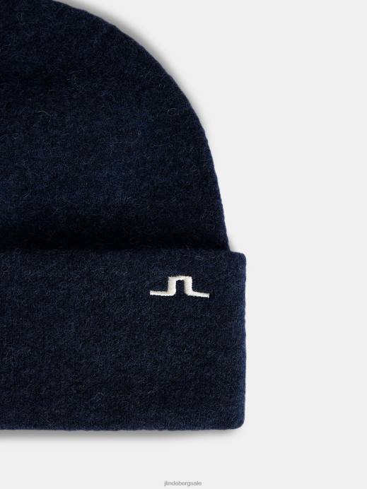 Men J.Lindeberg Navy Melange Kadie Alpaca Mix Beanie Accessory 8R62746