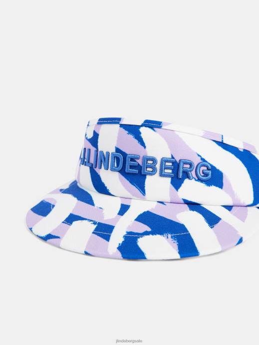 Men J.Lindeberg Purple Painted Zebra Viktor Print Visor Accessory 8R62796
